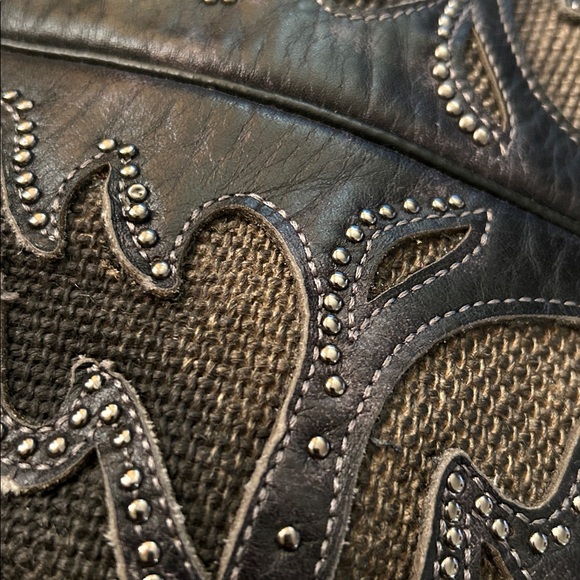 Corral Women's Inlay Western Boot Snip Toe - A3859 Size 7.5 Studded Black Brown - Picture 16 of 16